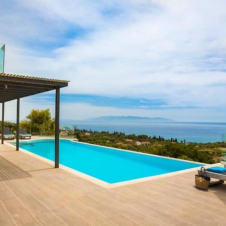 New Villa Blue With Private Pool At Trapezaki Livathos  Exterior foto