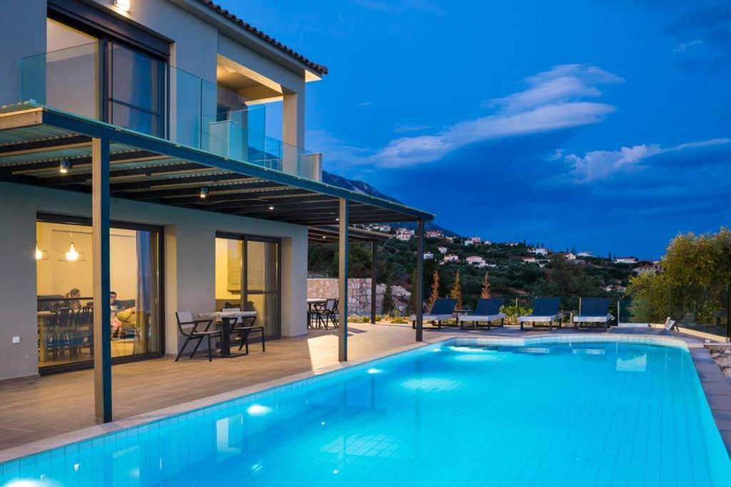 New Villa Blue With Private Pool At Trapezaki Livathos  Exterior foto