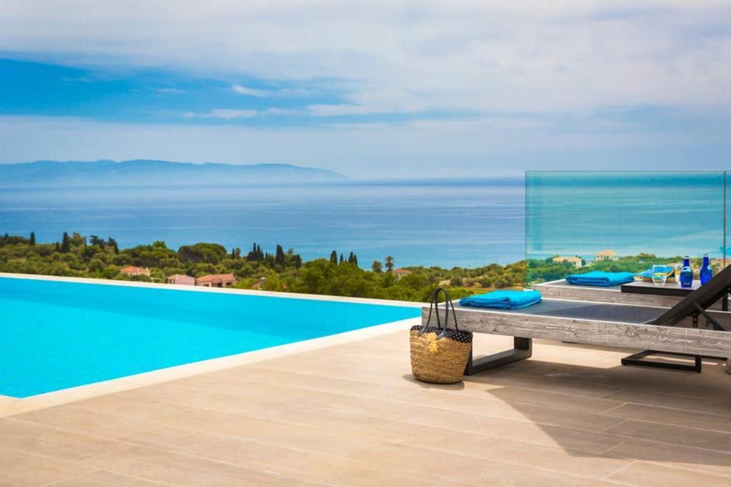 New Villa Blue With Private Pool At Trapezaki Livathos  Exterior foto
