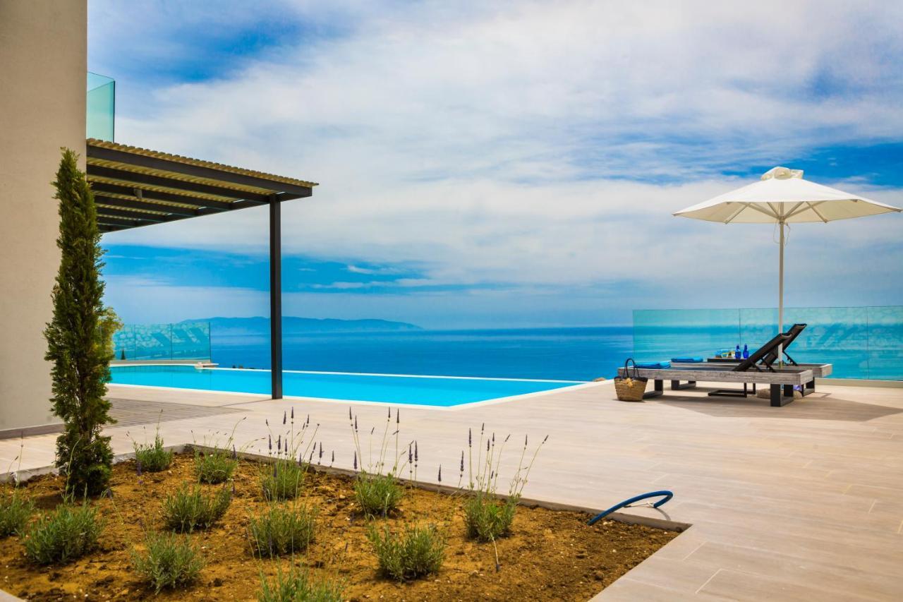New Villa Blue With Private Pool At Trapezaki Livathos  Exterior foto
